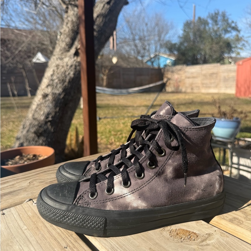 Black High-Top Converse Sneakers